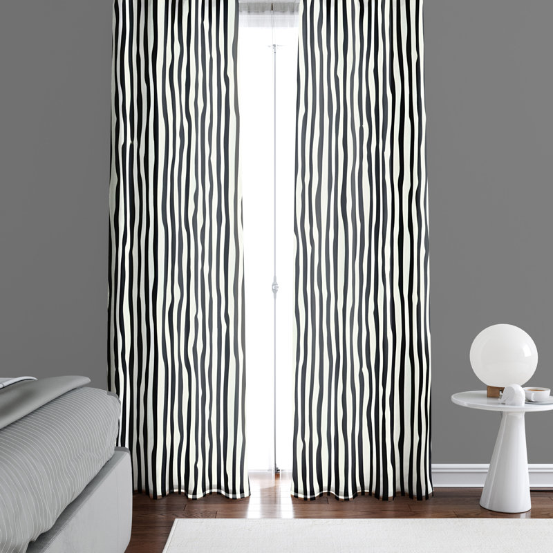 Paire de rideaux semi-transparents en polyester Darik, L 20 po x L 52 po