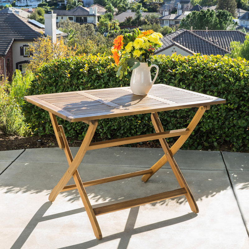 Table en bois pliante de 43,5 po - pour les espaces de vie extérieurs