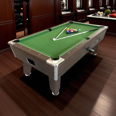 Table de billard à monnayeur COMPETITION 7FT avec mécanisme de monnaie manuel, retour de balle et accessoires