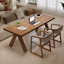Bureau rectangulaire en bois massif noyer clair-588198014