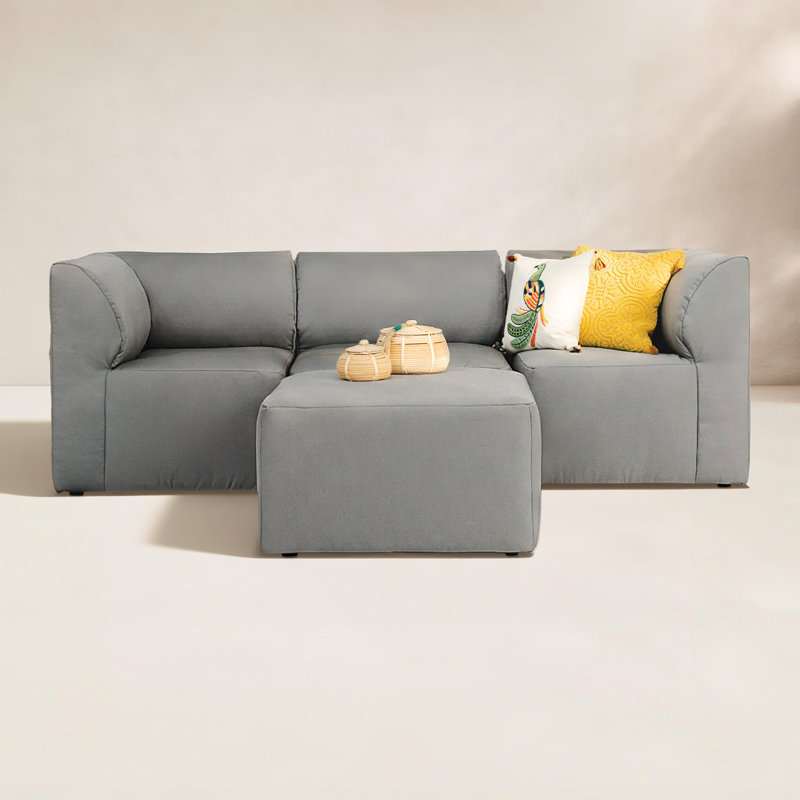 Canapé modulaire d'extérieur 6 pièces Big Joe, 4, Granit pâle