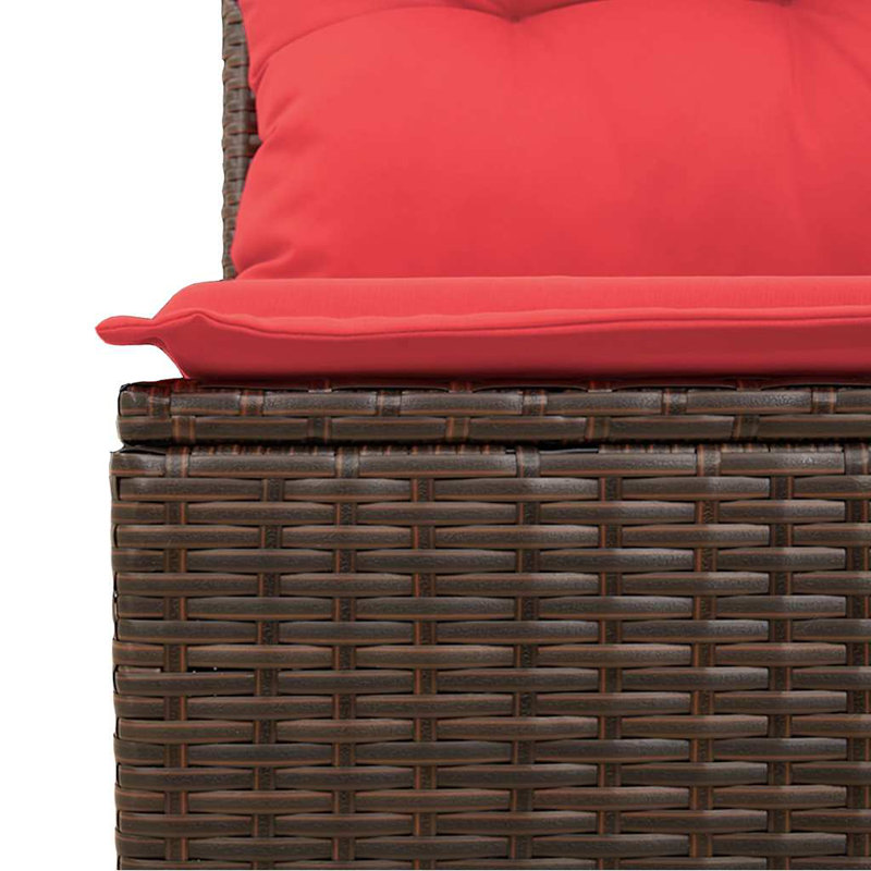 Wicker 6 - Person Garden Lounge Set with Cushions