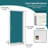36 In. x 80 In. Blue Fiberglass Front Entry Door, Right-Hand Inswing,Tempered Privacy Glass with Decorative Caming Knock-Down Design, 4-9/16 In. Vinyl Frame & Brickmould