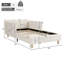 Pink Upholstered 3ft Children's Bed - Velvet Bed with Headboard, Safety Rail & Solid Wood Legs-667109073