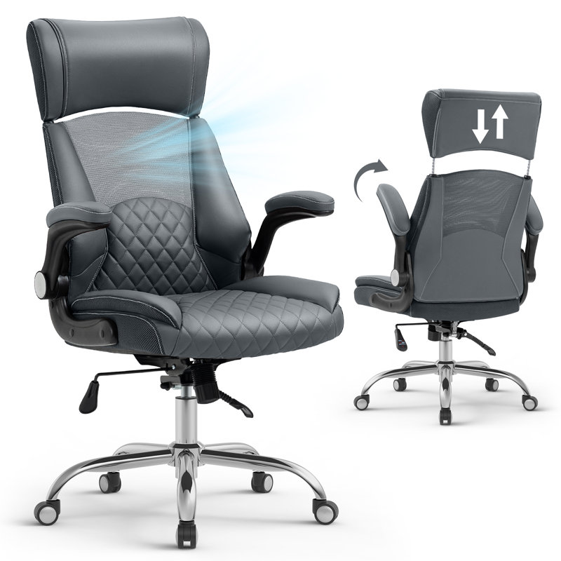 Chaise de bureau Maliky, Gris
