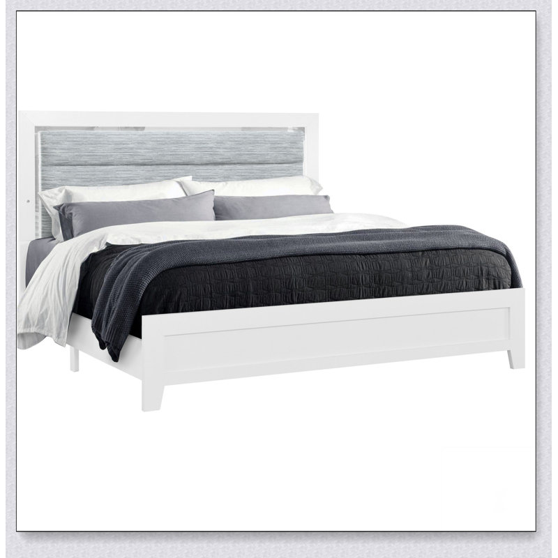 Bed With Led, White, King