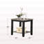 Table de bout avec tablette ouverte en brun foncé et gris