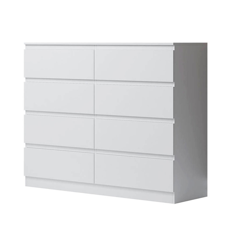 Carlton 8 Drawer 120Cm W Double Dresser, Matt White