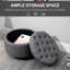Grey Fabric With Generous Storage Capacity - Organize Your Belongings Round And Spacious Interior Decorative Practical
