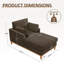 Chaise longue en tissu velours Searle Pierre-130033866