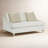 Haley Upholstered Loveseat with Pillows, White