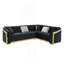 Canapé modulaire en L Chesterfield, canapé capitonné à boutons avec 5 coussins, canapé de salon