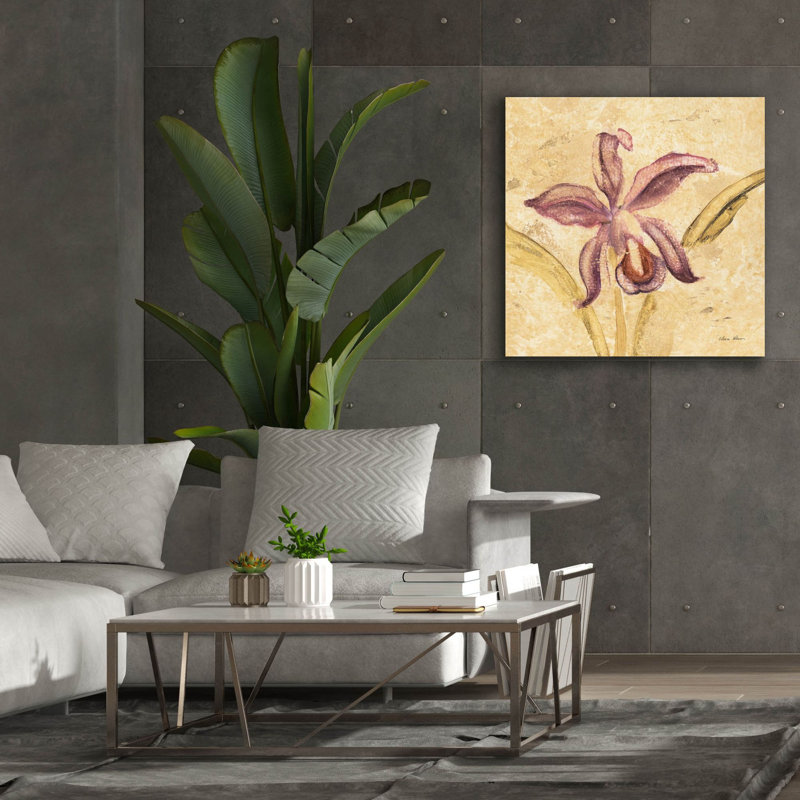 «Petite Orchid 4» par Cheri Blum, art mural sur toile, H 37 po x l 37 po x P 1,5 po