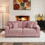 2 - Piece Upholstered Corduroy Modular Sectional Sofa With Pillow Back And Solid Wood Legs-1174120170