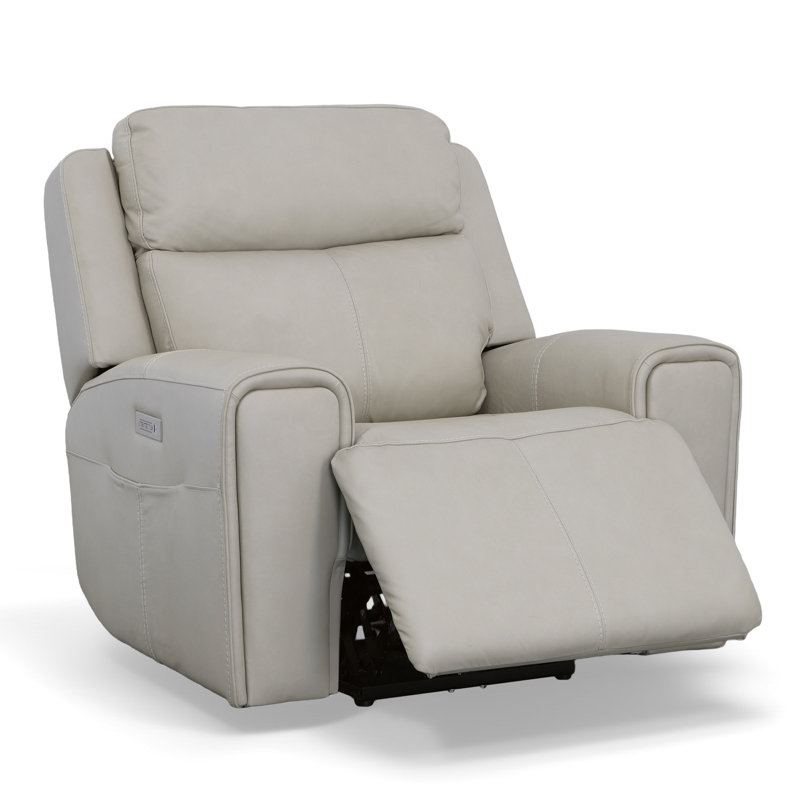Barnett Power Recliner With Power Headrest & Lumbar, Gray