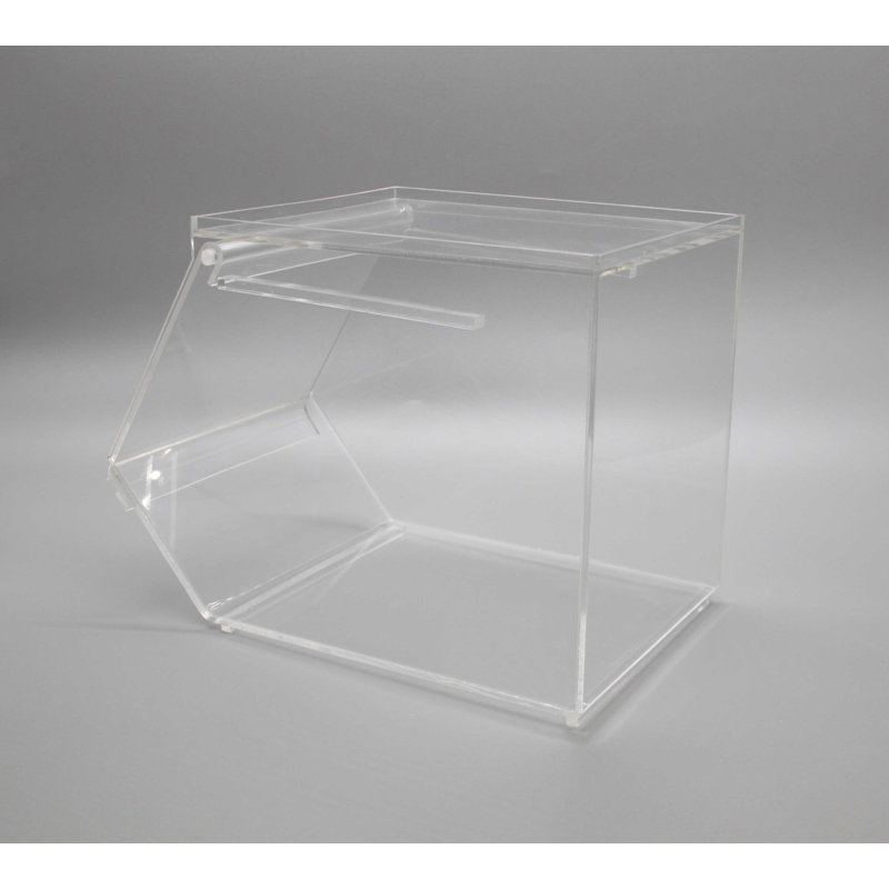 Clear Acrylic 1 Gallon Candy Bin with Slide-in Door and Scoop Holder