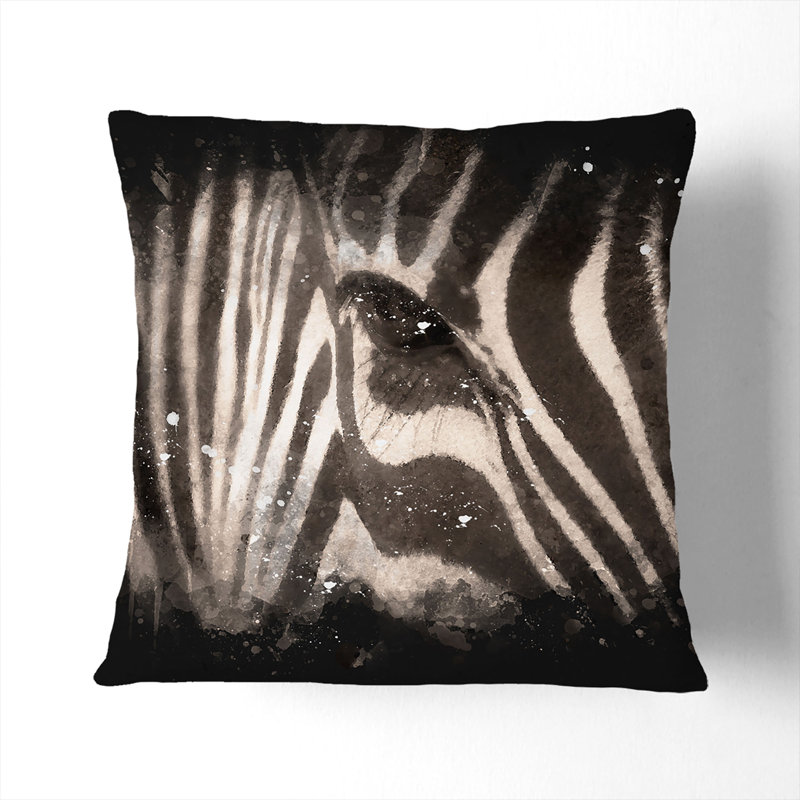 Animal Print Square Cushion, 55cm H x 55cm W x 20cm D