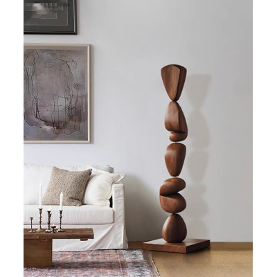 Abstract Solid Wood Sculpture Ornament