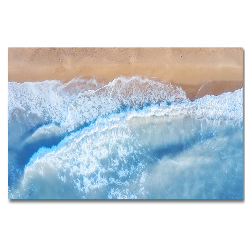 Beach Tides - Photographie sans cadre, Acrylique, H 24 po x l 36 po x P 1,5 po
