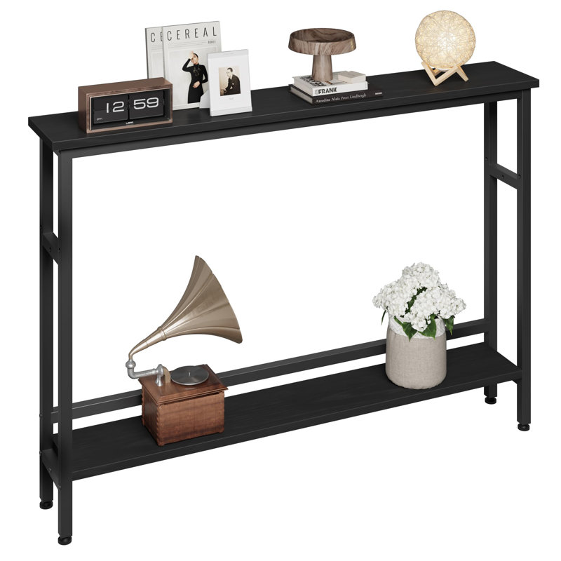 Shalice 39.4'' Console Table, Black, 31.1" H x 39.4" W x 5.9" D