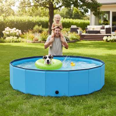79" Pet Swimming Pool For Kids And Dogs Foldable Portable