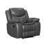 Ensemble de 2 fauteuils inclinables manuels en similicuir avec massage vibratoire et chaleur lombaire, canapé inclinable simple réglable avec poche de rangement latérale, fauteuils ergonomiques pour le salon, la chambre à coucher et le cinéma maison-105706546