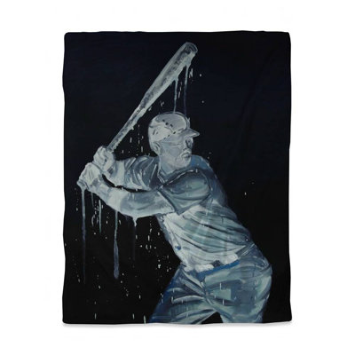 Blue Man Twin Duvet Cover Baseball Player | Home Decor