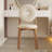 Modern Beige Solid back side Chair(Set of 2)