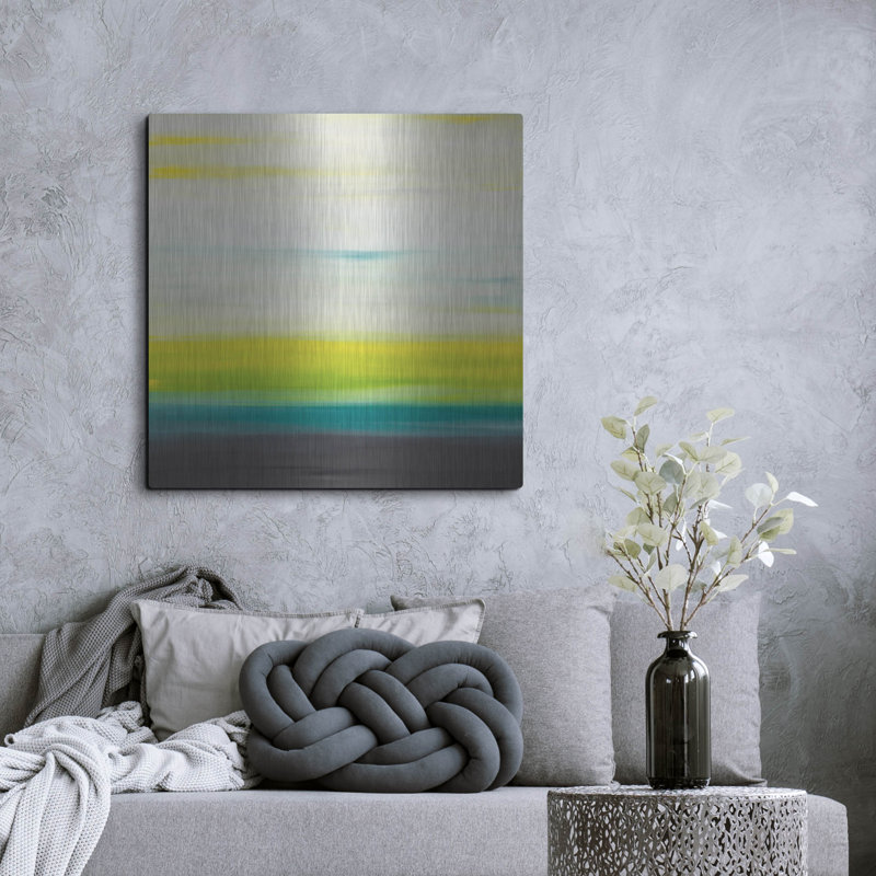 Ebern Designs «Sunset 32» par Hilary Winfield, art mural en métal, H 36 po x l 36 po