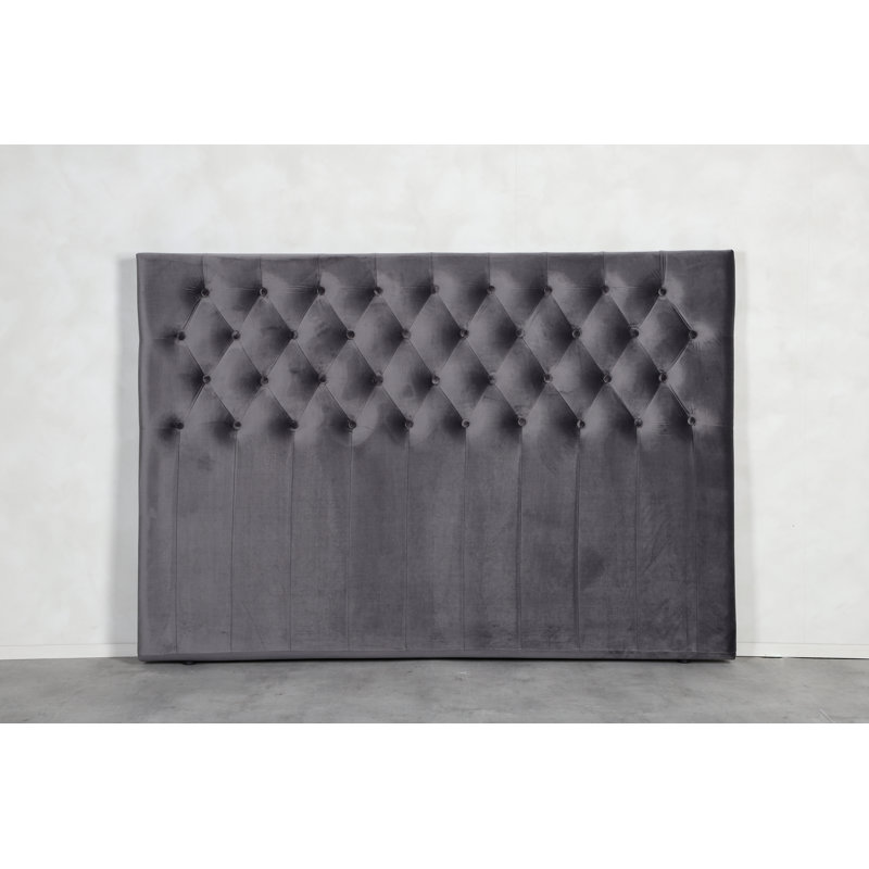 Bryoney Upholstered Headboard, Dark Grey, Super King (6')