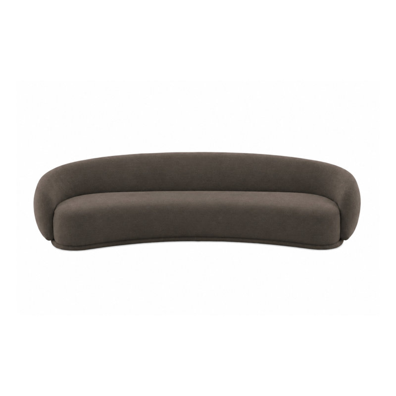Kendall 120" Java Brown Textured Chenille Sofa