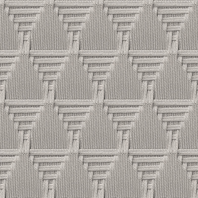 Rope Weave Diamond Wallpaper, Light Gray