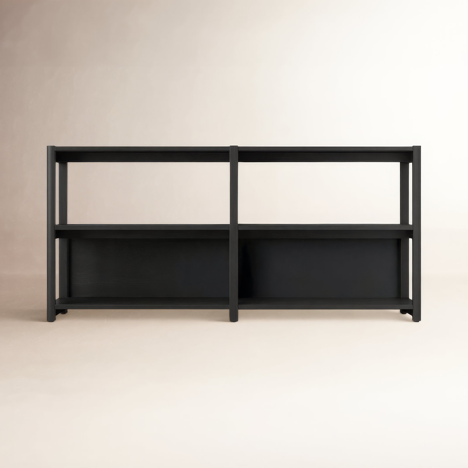 Versa 70" Acacia Bookcase, Black