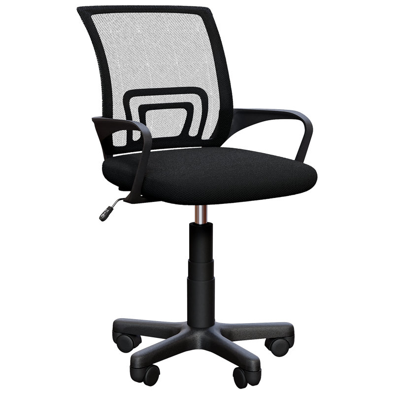 Office Desk Chair With Arms, Adjustable, Swivel, Comfortable Desk Chair, UKFR Certified, Black