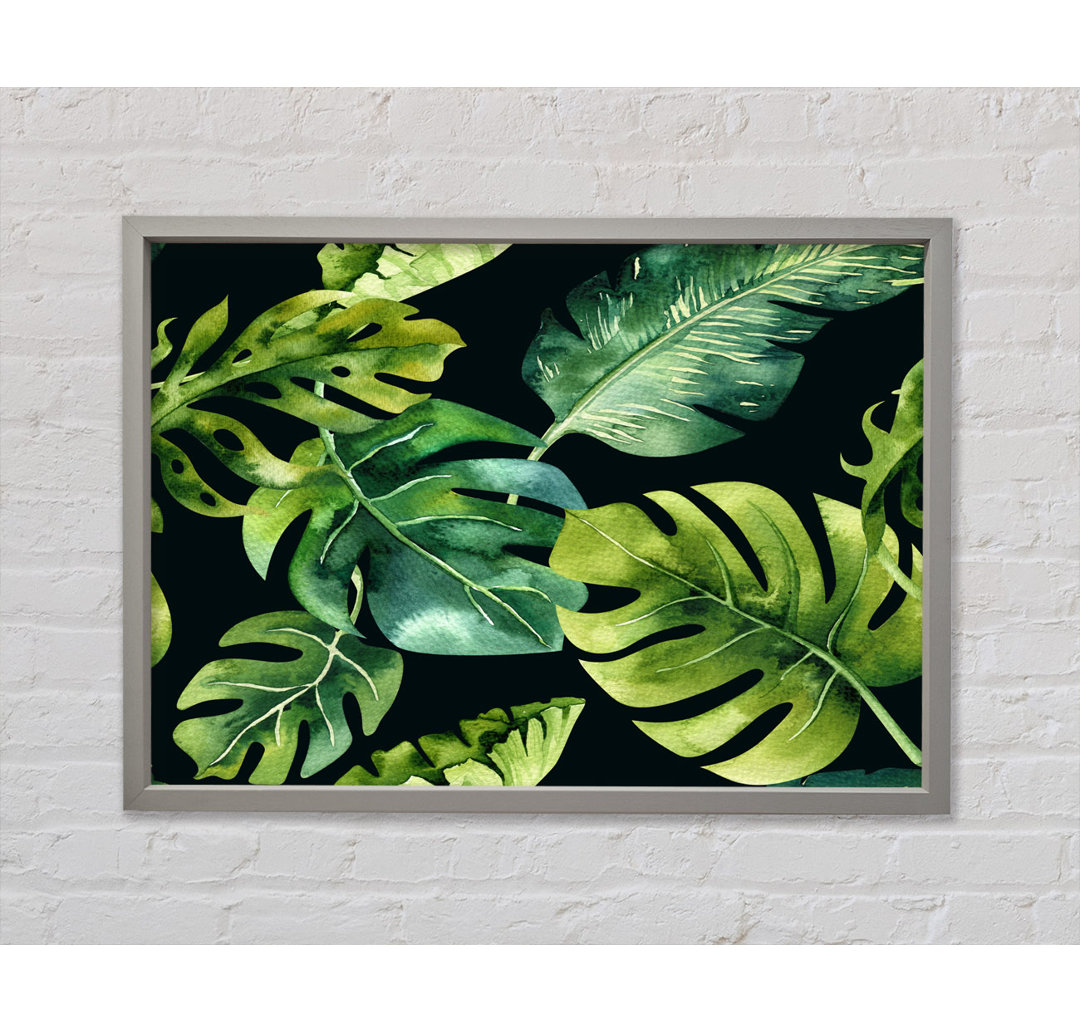 Monstera Mixed Leaves - Einzelne Bilderrahmen Kunstdrucke auf Leinwand