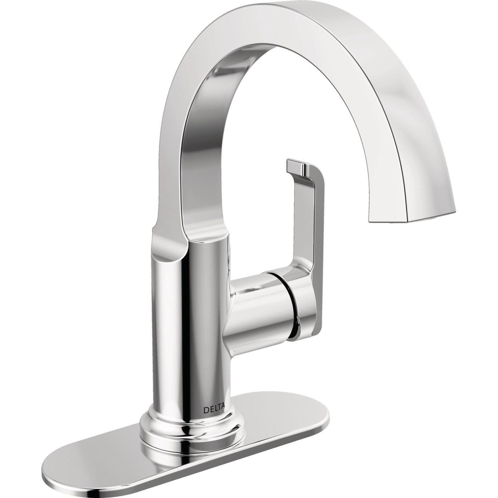 Tetra Single Hole Bathroom Faucet, Single Handle Bathroom Sink Faucet with Drain Assembly, Chrome