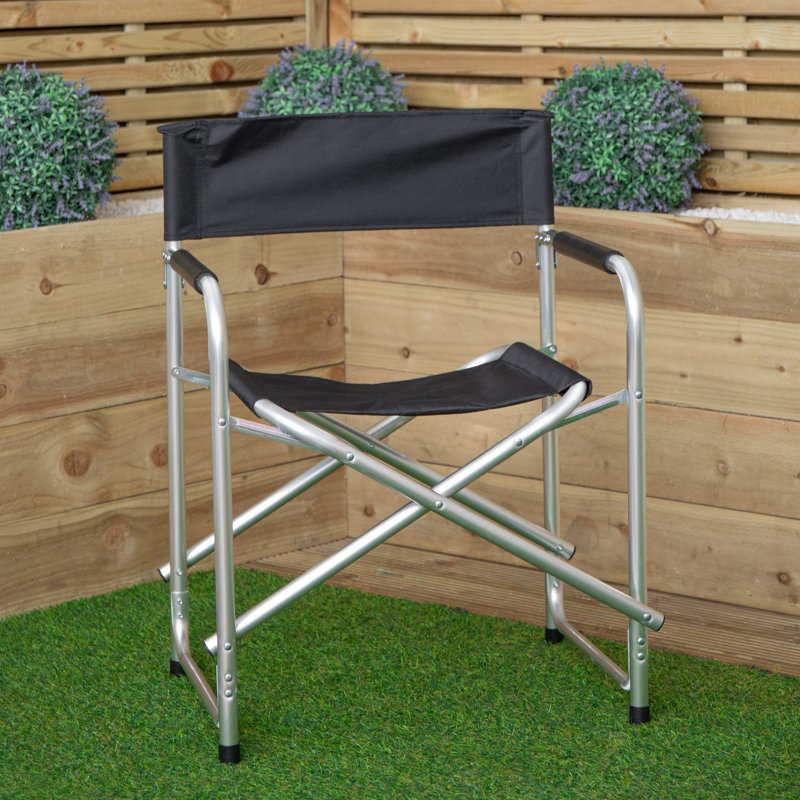 Gillian Aluminium & Canvas Directors Garden / Camping Chair - Black