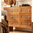 Creative rattan high leg storage cabinet 70.87 " W 9 - Drawer Dresser