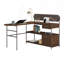Bureau en L, finition brune