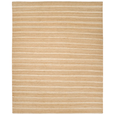 Lilly Striped Area Rug in Brown