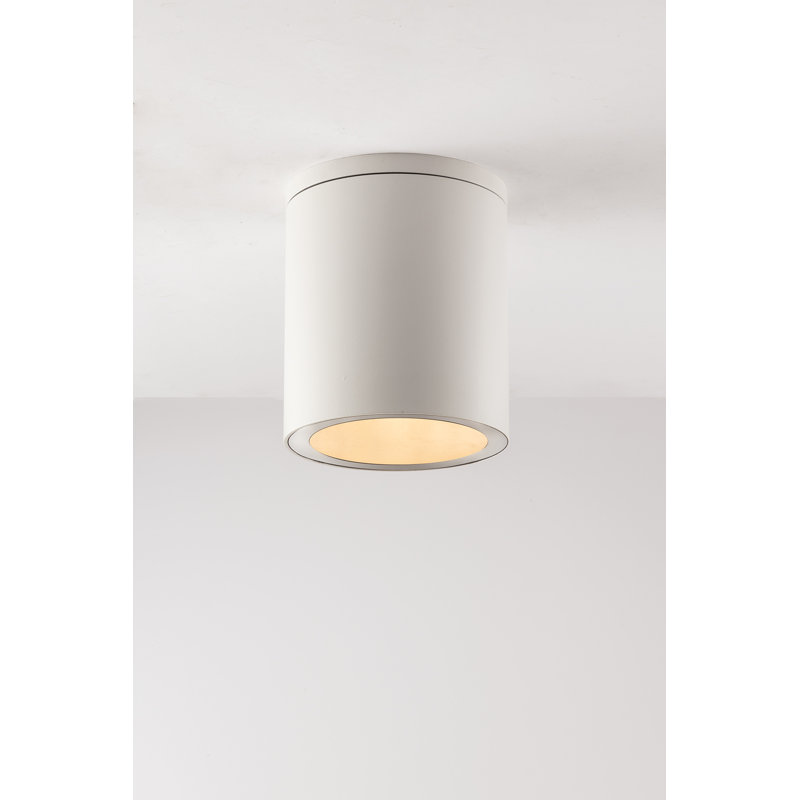 1 - Bulb Outdoor Flush Mount, White