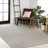 Hallie High-Low Minimalist Curve Geometric Gray/Ivory Indoor/Outdoor Rug-1766423043
