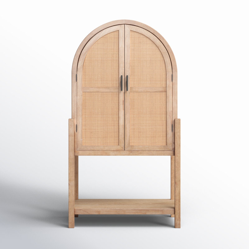 Boudreau Bar Cabinet-Light Natural Parawood