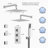 Wall‑Mounted Dual 12" Thermostatic Rain Shower System with Handheld Shower and Body Jets-93931725