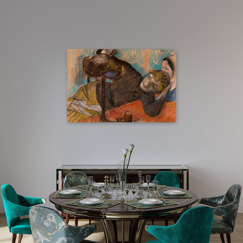 La Modiste, vers 1882, estampe d'art mural contemporain abstraite impressionniste, H 32 po x l 48 po