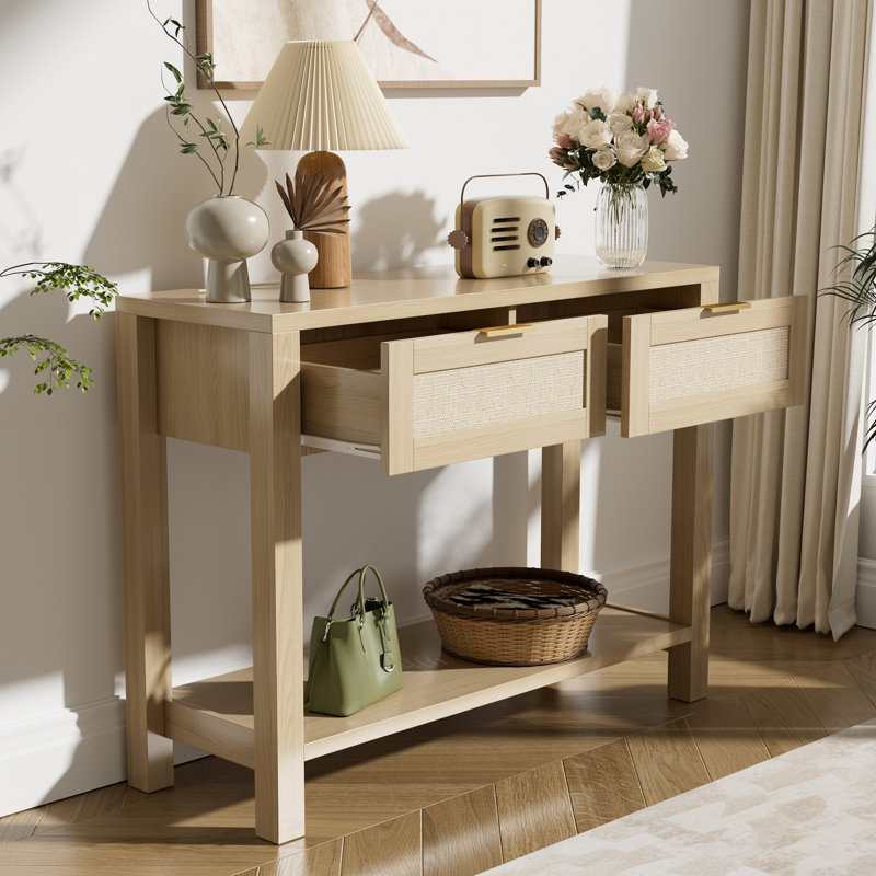  39.4'' Console Table, Oak