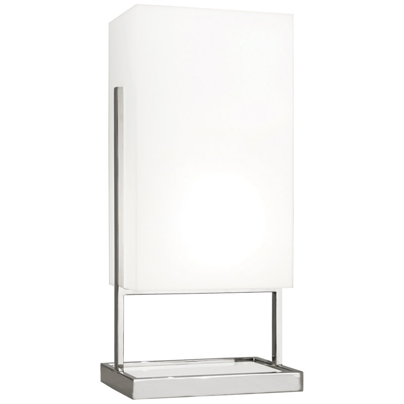 Nikole Table Lamp, Polished Nickel/White Marble