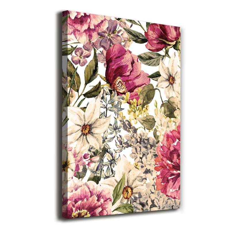 Floral Pattern - Wrapped Canvas Print