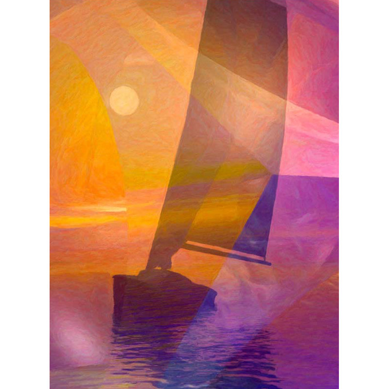 " Sunset Sail " by Scott Menaul, 45" H x 30" W