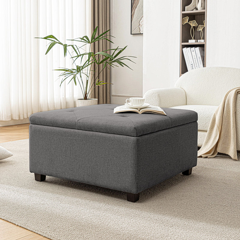 Repose-pieds carré Hokku Designs, Gris